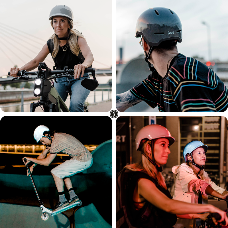 Fietshelm voor dames en heren - reflecteren in het donker